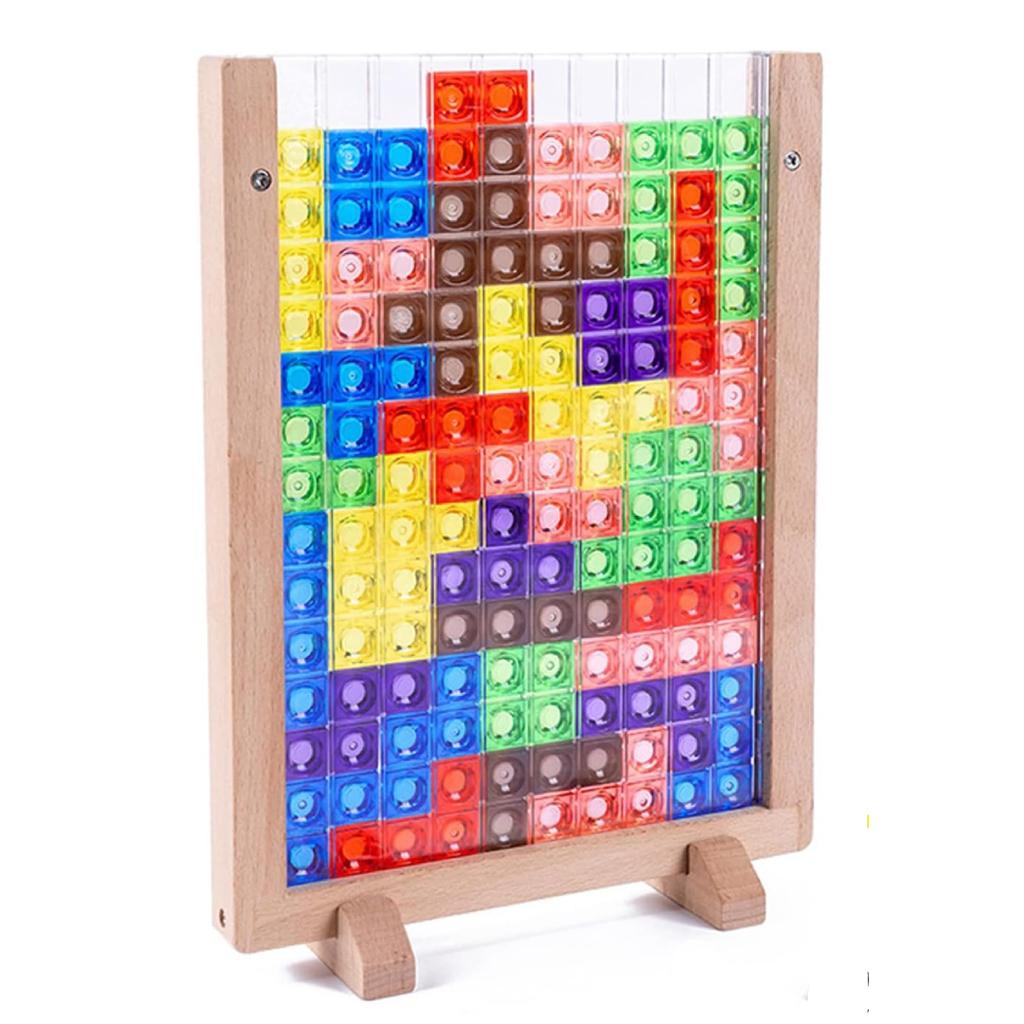 Sugarello Tetris 3D Wooden Educational Montessori Educational Educational 3D Creative Kids Game, Puzzle, Puzzle, Children's Toy, Education, Toy, Game,
