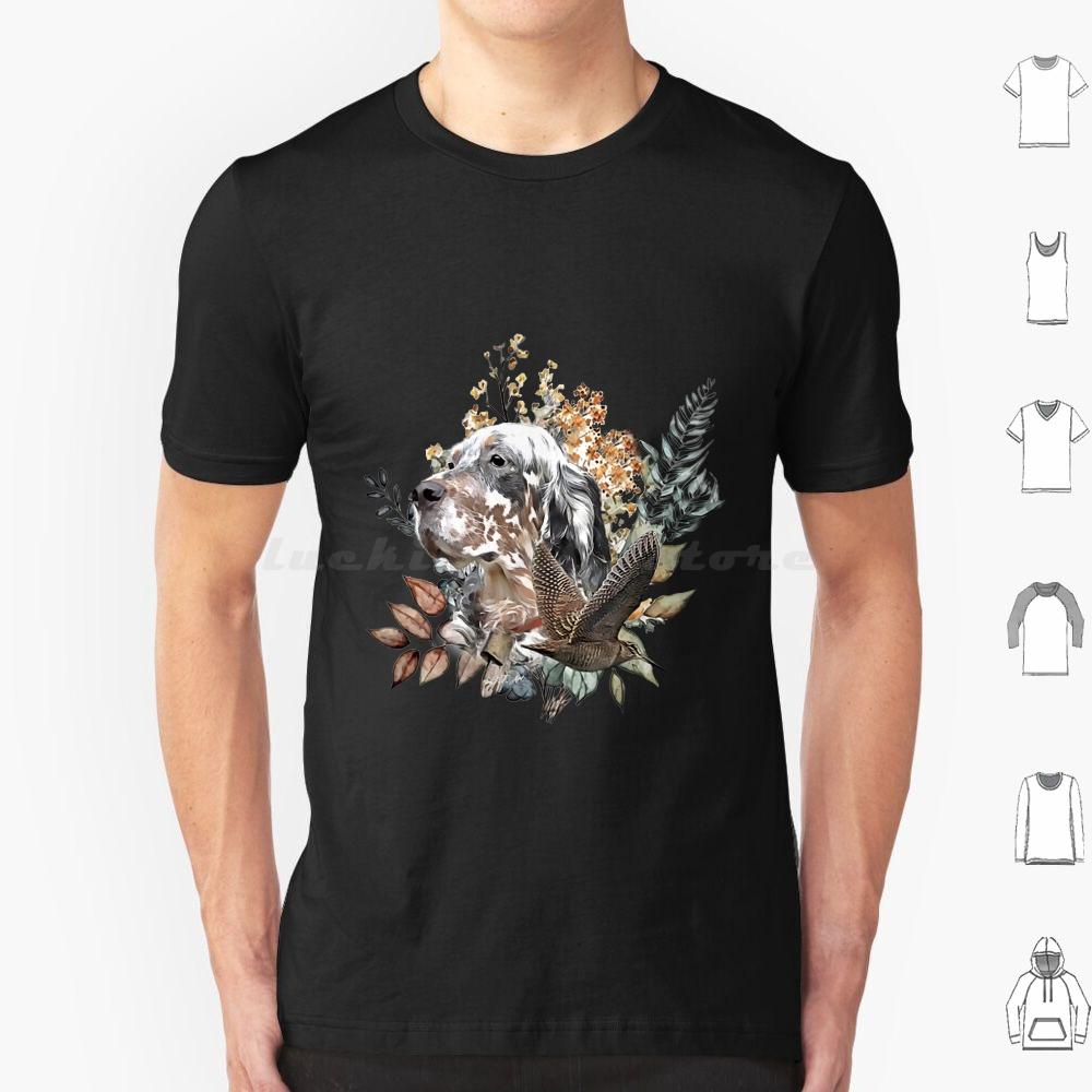 English Setter Woodcock Hunting Art T Shirt 6xl Cotton Cool Tee English Setter Woodcock Hunting Hunting Hunting Art Bird