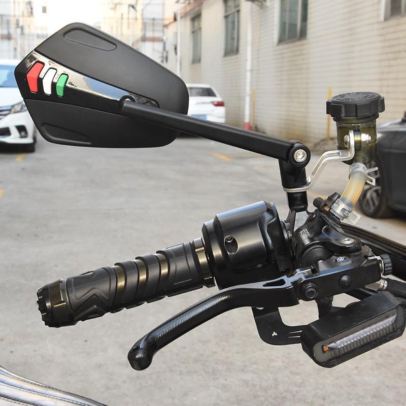 Universal Carbon Fiber Round Rearview Mirror Scooter Motorcycle Yamaha Niu Electric Bike Commute Use