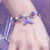 Yiyou Character Impression Love Empty Purple Niche Design Simple Temperament Fishtail Bracelet Light Luxury High-end Jewelry