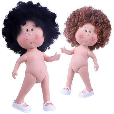 Curly Hair Mia Potato Dolls Dress Up Action Figure Body 24cm Bean Eye Vinyl Doll  Children Gift