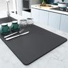 Super Absorbent Impermeable Kitchen Drainage Mat Heat Insulation Non Slip Dish Drying Pad For Tableware