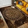 1pc Compass Navigation Themed Rug for Home Decor, Non-slip Office Carpet, Chair Mat, Outdoor Mat, Christmas and Halloween Gifts-0731120