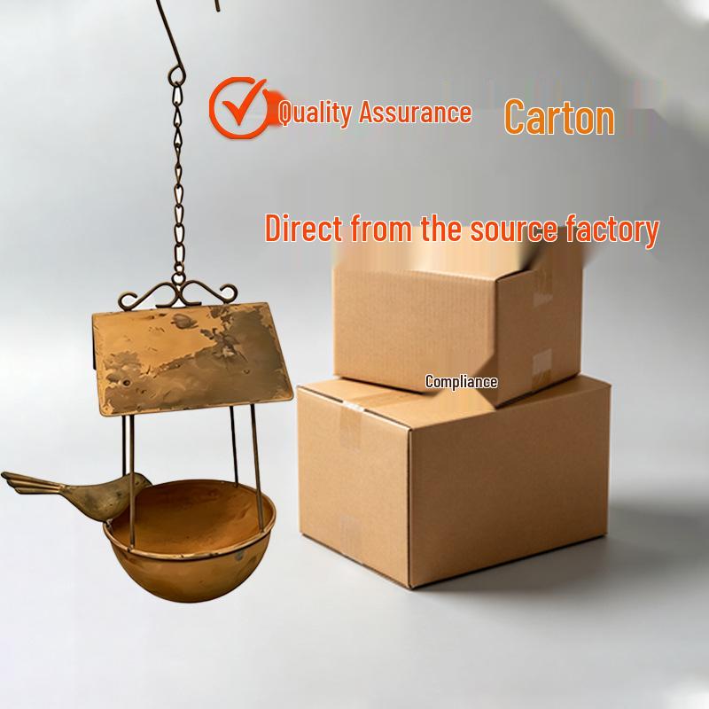 Outdoor Wrought Iron Bird Feeder with Lure and Bird Bath Ornament Decoration