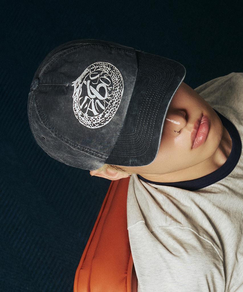 Beullaegsaenjeu Chrome Serpent Washed Ball Cap (2 Colors)