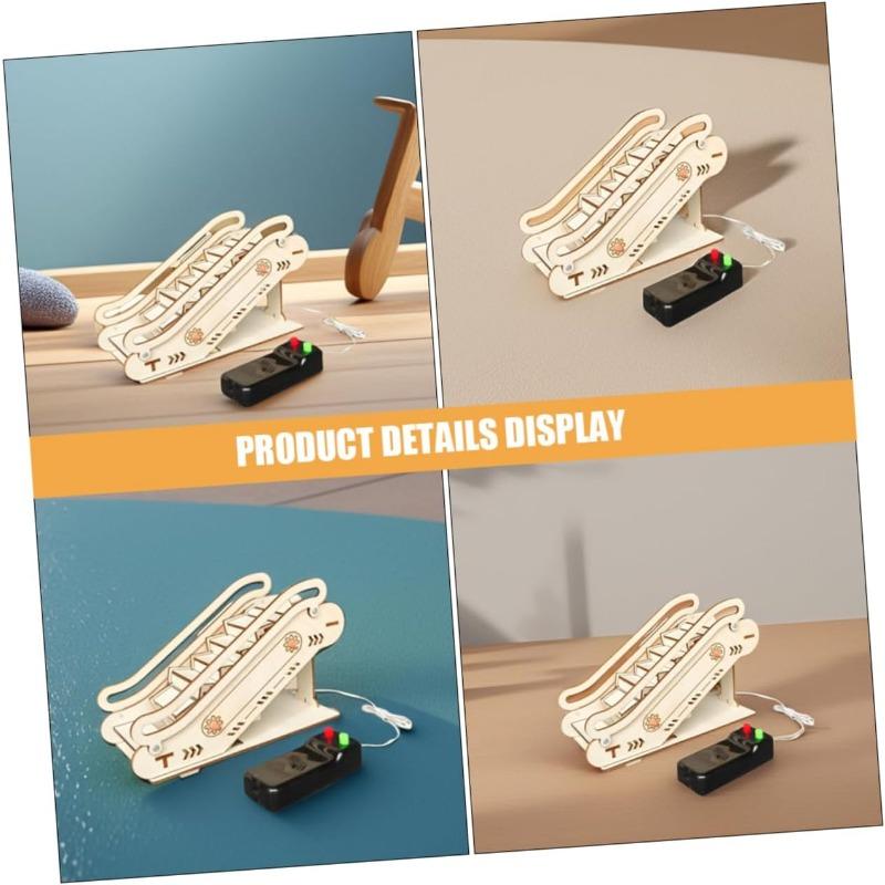 Escalator Model Mechanical Elevator Puzzle Model Building Kits Small Elevator Model Elevator Lift Elevator Model Puzzles Stem Motor Beige