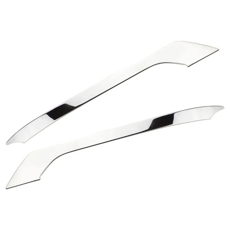 2Pcs/Set Stainless Steel Rear Fog Lamps Cover Frame Back Fog Lights Trim Sticker for Tesla Model 3 Model3 2016 -