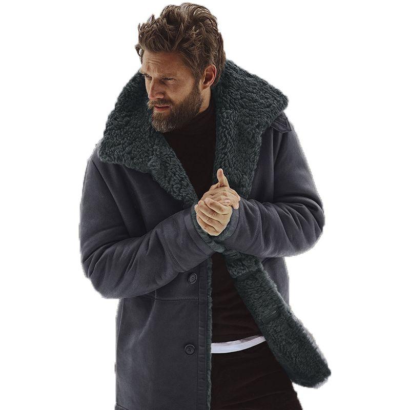 Warm Winter Mens Thick Coat Trench Plain Outwear Jacket Parkas Liner Coat