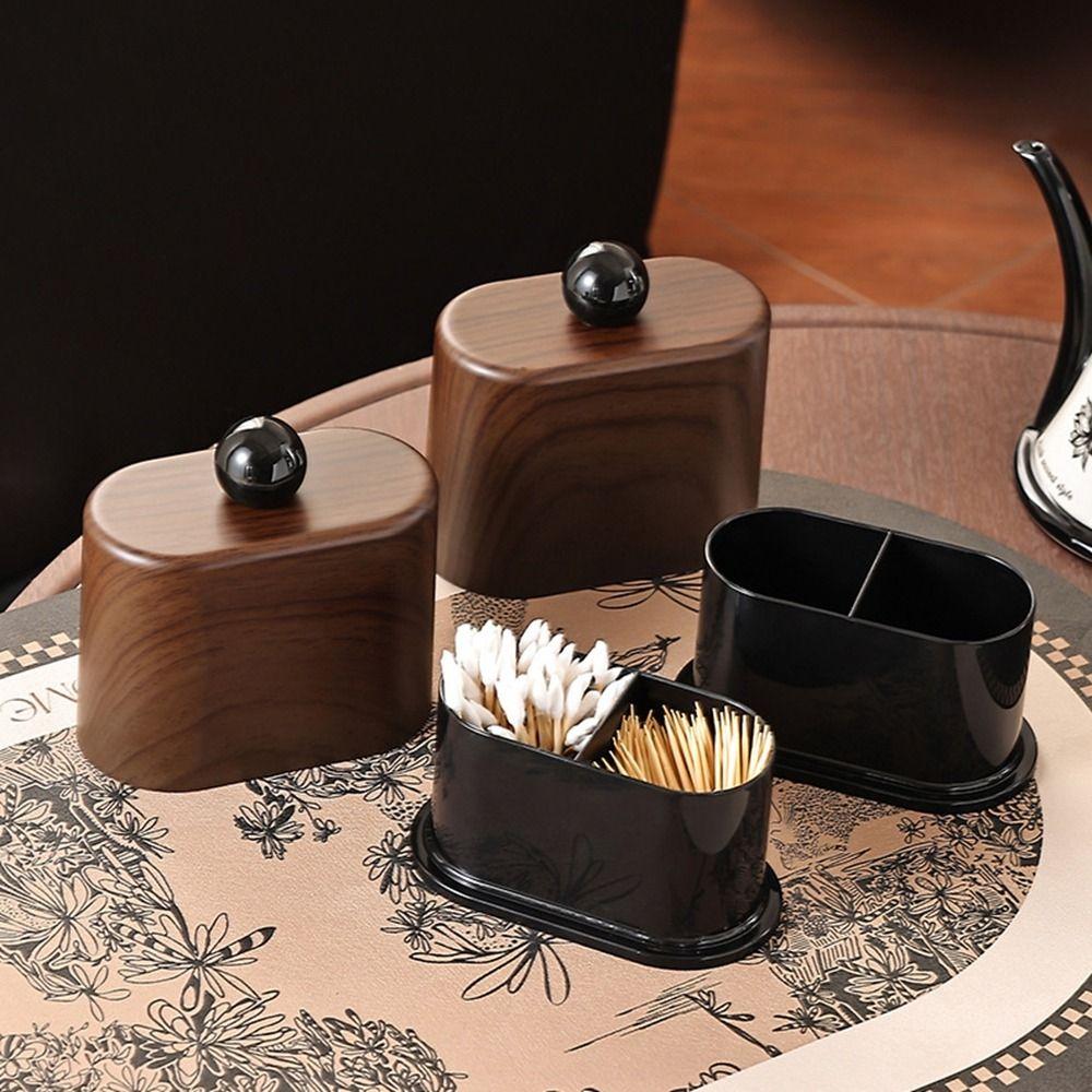 Moisture-proof Toothpick Box Plastic Toothpick Dispenser Desktop Cotton Swab Storage Box  Desktop