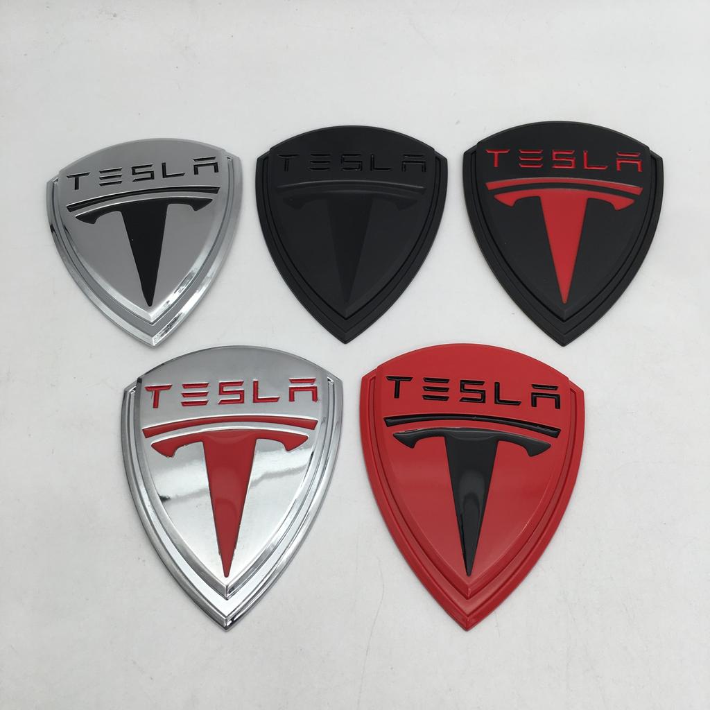 1pcs 3D Metal for Tesla Model 3 car Rear Tail Trunk emblem Sticker Fender side Badge ASS Decal styling Accessories