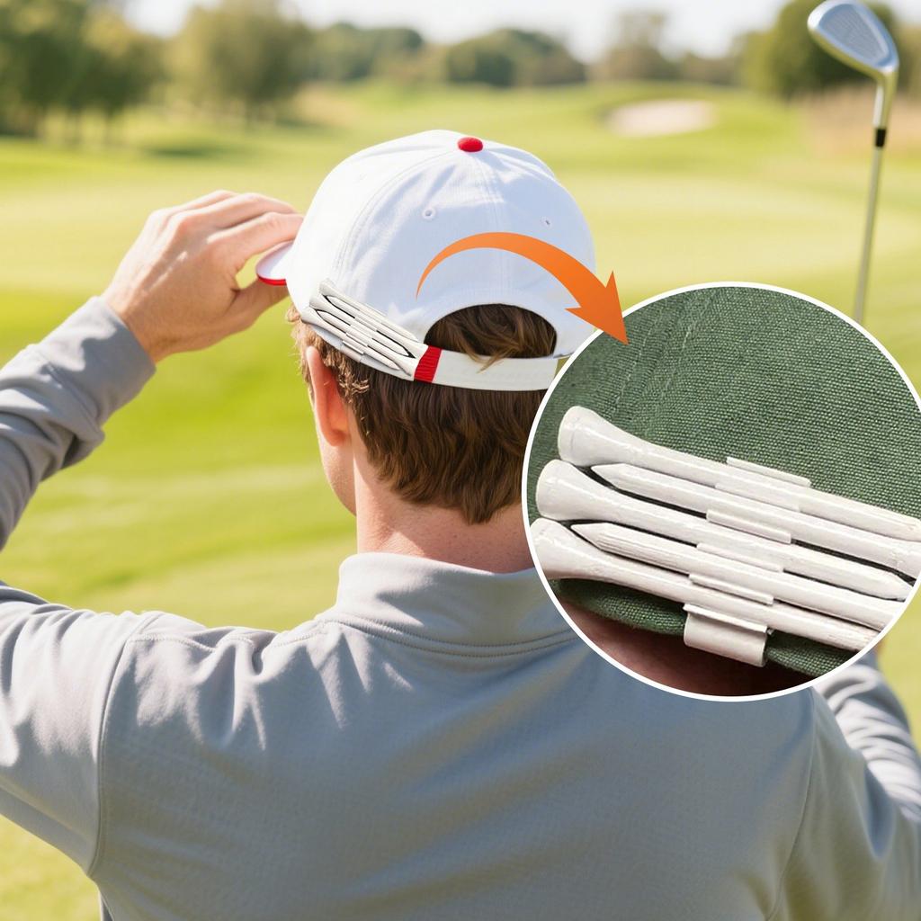 Hat Clip Golf Seat Holder - Fits Brimmed Hats And Visors - Holds 5 Golf Seats For Quick And Easy Access
