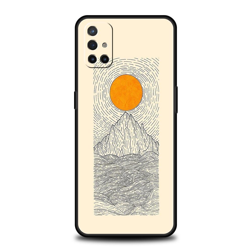 Mountain Sunrise Line Case For OnePlus 15 13 12 11 10 9 8 15T 13T 10T 7T Pro 13R 12R 9RT 8T Nord 4 N10 2T CE 2 3 5G Cover