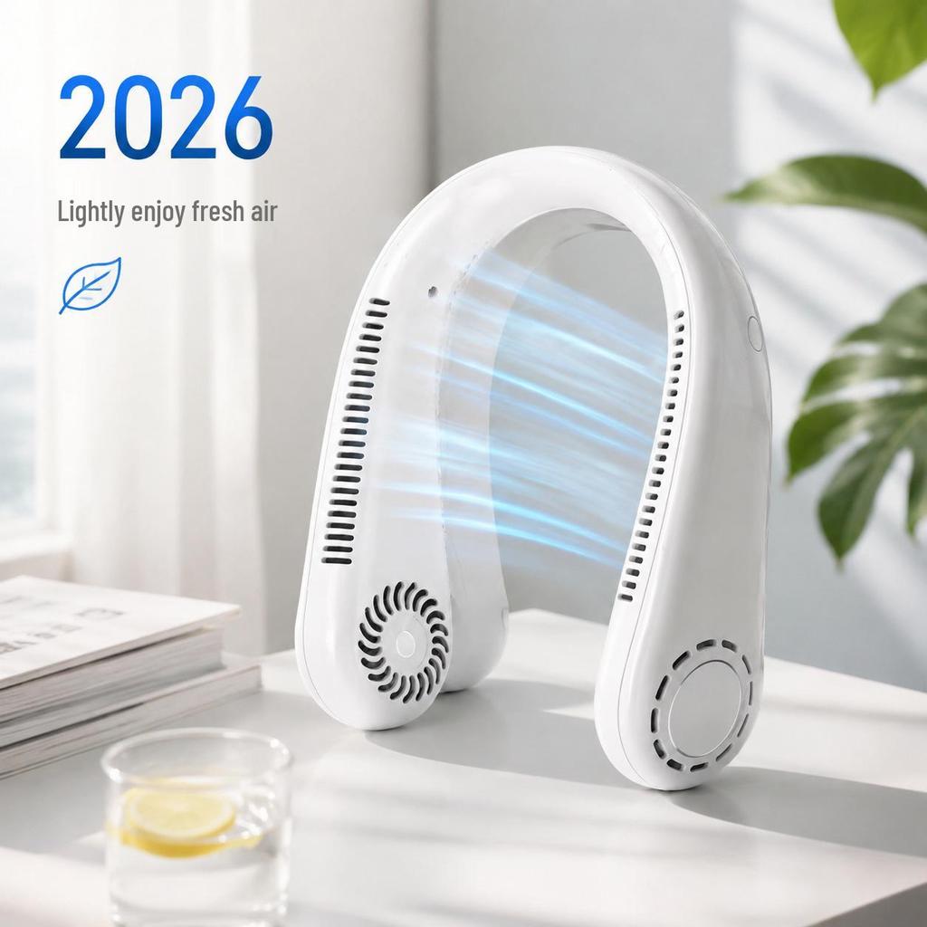 Portable Hanging Neck Fan: Wearable Silent Cooling Device for Outdoor Use
