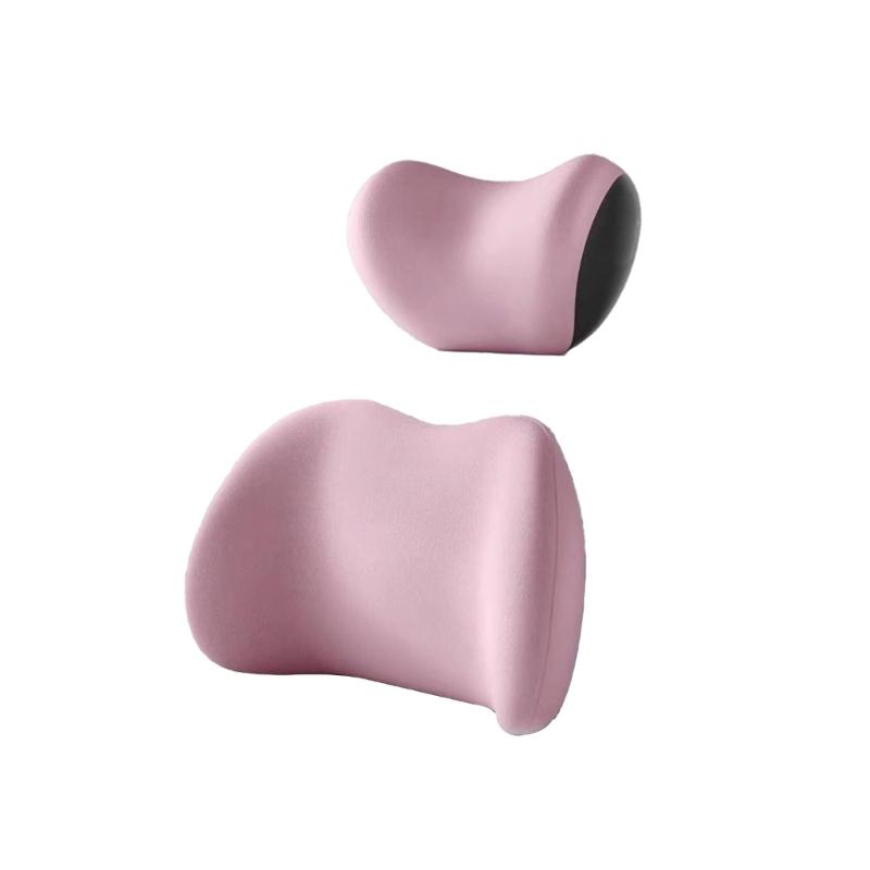 Double  Supporting Lumbar Neck Pillow with Breathable Fabric Designs Adjustable Posture Correcting for Drivers Office worker