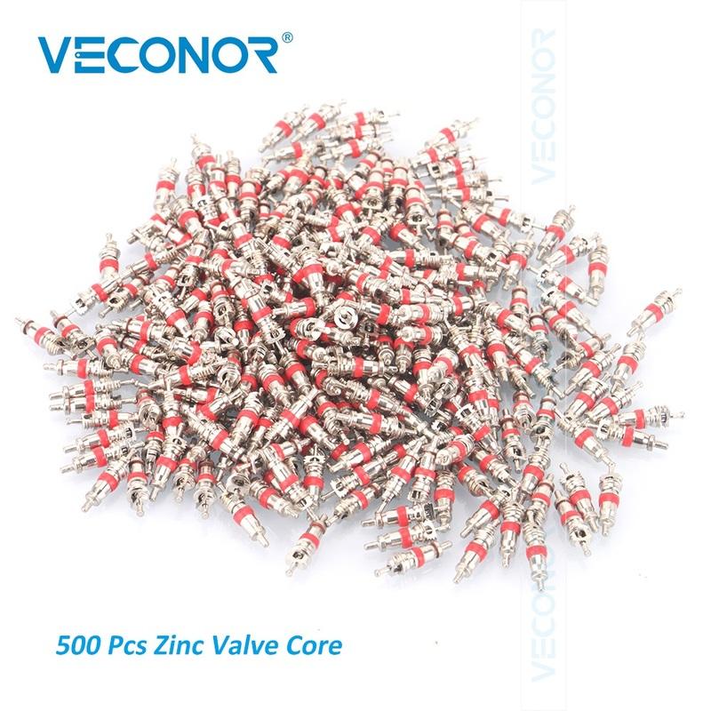 Veconor 500Pcs Tyre Valve Core Accessory Core Replacement Parts Zinc or Copper Material Professtional For Tire Repairing