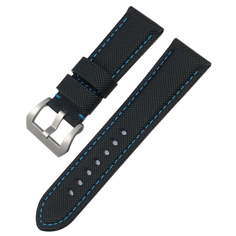 22mm 24mm 26mm High Quality Nylon Watchband Fit for Panerai LUMINOR Submersible PAM Luminous Black Blue Watch Strap Tools