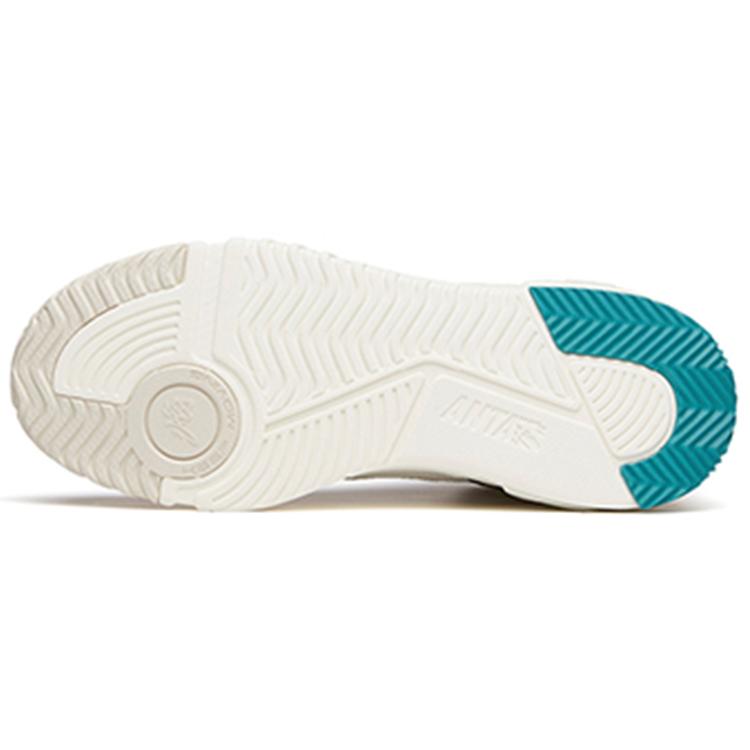 Anta Life Collection Flame Abrasion Resistant Breathable Mid top Skateboard Shoes Women's Gray White Red 122148088-8