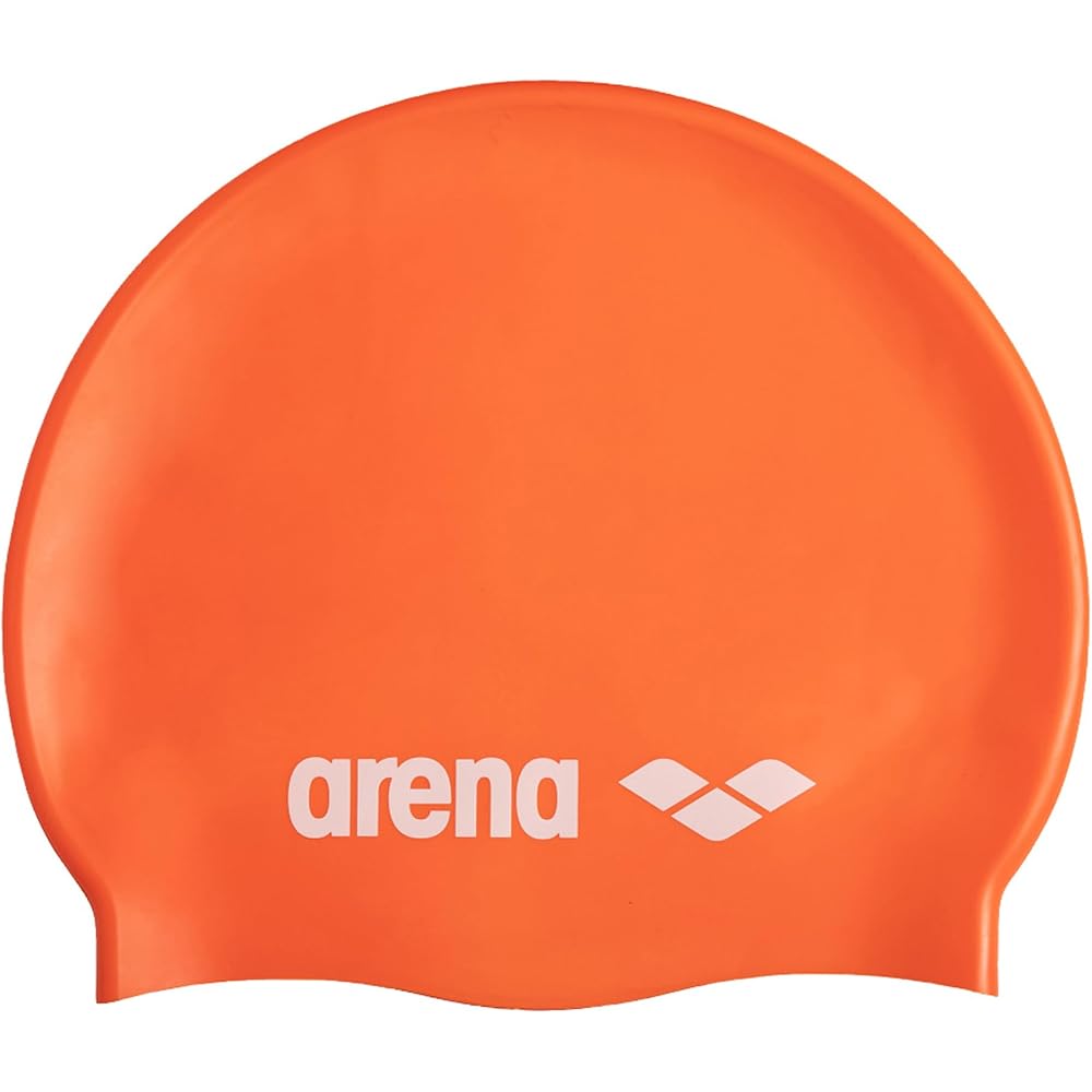 Arena Classic Unisex Soft Silicone Swim Cap Comfortable Anti-Slip Long Hair Swimming Hat Orange
