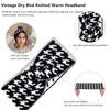 5PCS/3PCS Set Knitted Thousand Bird Fashion Women's Headbands Retro Warm High Elasticity Hairband Hair Accessoires
