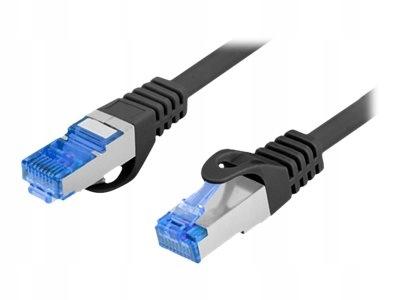 Patchcord Lanberg S/FTP kat.6A 0,5m LSZH CCA Fluke Passed Czarny