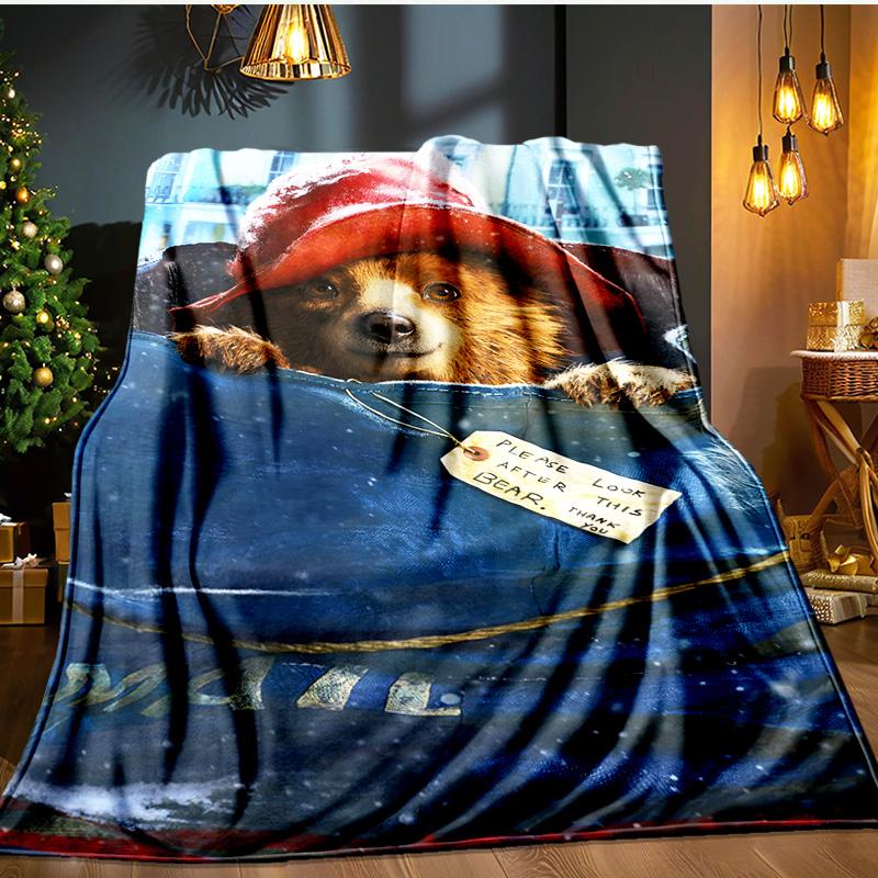 Paddington Adventures Blanket Flannel Throw for Sofa, Indoor, Camping, Living Room, Office, Chair, And Bed Soft Birthday Gift