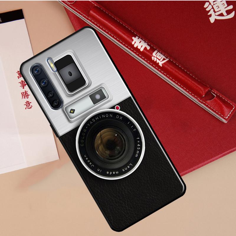 Classic Camera Lens Case For Oppo A60 A98 A58 A78 A18 A38 A80 A40 A77 A57 A17 A74 A54 A94 A96 A76 A16 A15 A5 Pro OPPO A57s