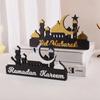 Ramadan Table Ornament Wooden Acrylic Eid Mubarak Moon Star Castle DIY Home Table Decoration Islamic Muslim Party Gifts