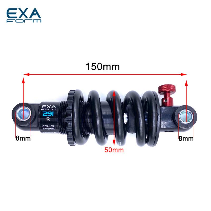 Amortiguador de Bicicleta KS EXA Form 291R 125 150 165 mm Amortiguadores Traseros Ajustables para MTB Patinete Eléctrico Motocicletas Piezas