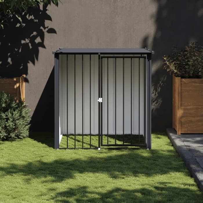 VidaXL Niche pour Chien avec Toit, Abri pour Chien avec Loquet, Cage pour Animaux de Compagnie, Maison d’Extérieur Patio, 172347