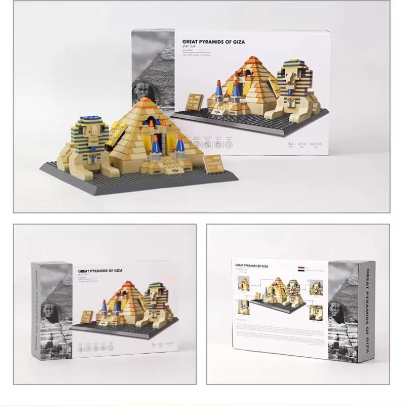 Superior-Grade 623Pcs World High-Standard Famous First-Class Landmark Premium-Quality Construction-Set First-Class Pyramids Construction-Kit