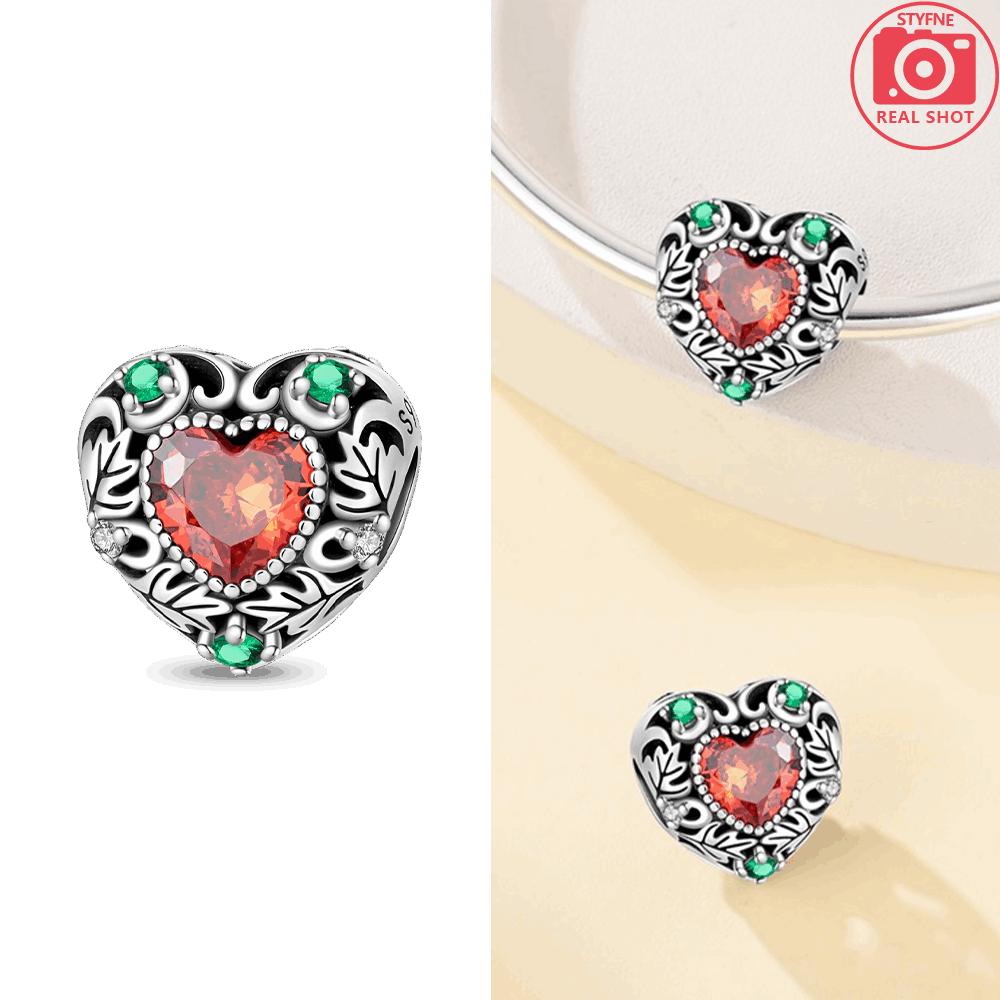 Copper Heart Shaped Guardian Color Romantic Retro Butterfly Charms Beads Fit 3Mm Original Bracelets Diy Jewelry Gift