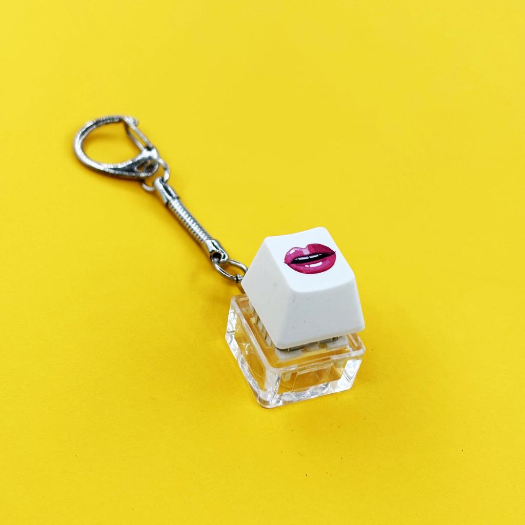 Keyboard Key Toy Party Stress Relief DIY Fidget Button Keycap Fidget Keychain Keyboard Keychain Toys Finger Keyboard