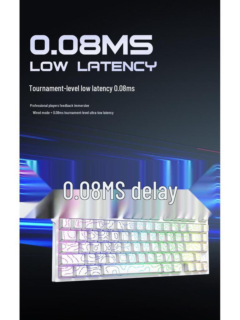Attack Shark R82HE Wired RGB Esports Mechanical Keyboard with Magnetic Axis, Contour Side Engraving, Adjustable Key Travel, and Low Latency