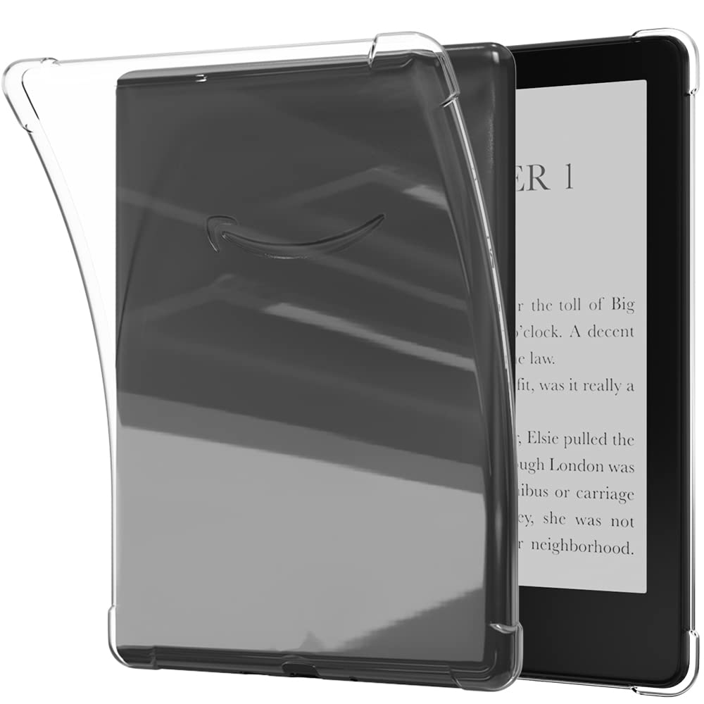 

Miimall Kindle Paperwhite Case Clear Cover with Thick TPU Simple Easy Installation for Kindle Paperwhite 2021 (11th Generation, 2021) - Corners,
