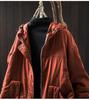 Women's Retro Casual Quilted Cotton Jacket with Hood, Large Pockets, Lightweight, Loose Fit, Plus Size, Winter Warm Outerwear.