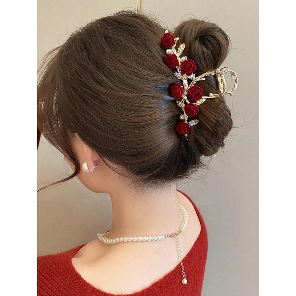 1Pcs Fashion Antique Roses Hair Claws For Women Hair Accessories