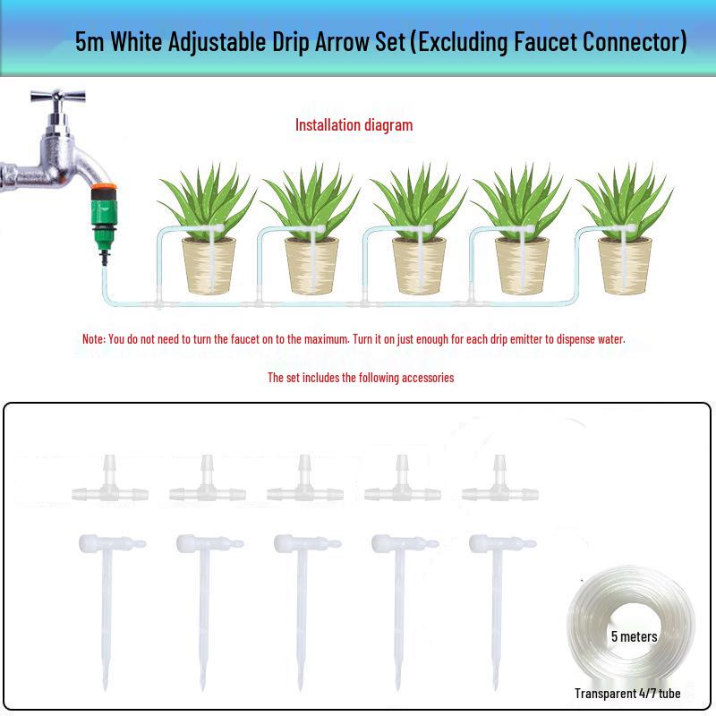 

Automatic Adjustable Drip Irrigation System for Potted Plants - Ideal for Lazy Gardeners & Travelers