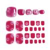 Waterproof Long Lasting ZF 3D Faux Rhinestone Stereo Pattern Full Cover Finished Toe Nail Stickers, Skin Brightening Toenail Decals