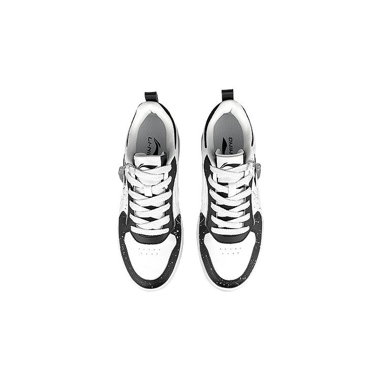 Li Ning Wheat Age Low top Skateboard Shoes Men's White Black AGCT147-5(Team47-)