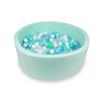 Dry Pool 110x40cm Mint with 500 Balls: Light Blue, Transparent, Mint, White