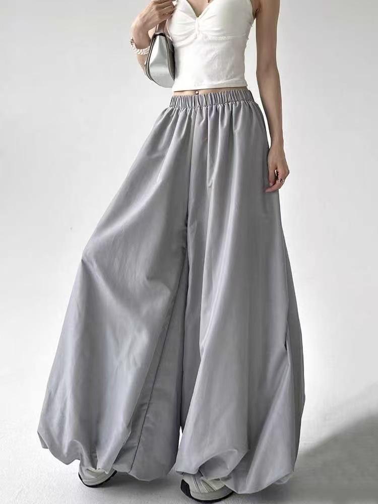 Women's Retro Chinese Lantern High-Waist Joggers – Loose, Slimming, Versatile Summer Pants