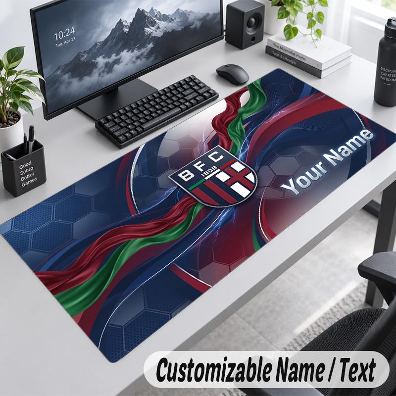 Custom Name Text Mouse Pad Bologna FC Personalized Desk Pad For Work And Gaming