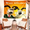 wallace & Gromit Tapestry, Wall Hanging Tapestry, Pattern Tapestry for Dorm Bedroom Living Room Wall Art Photography Backdrop