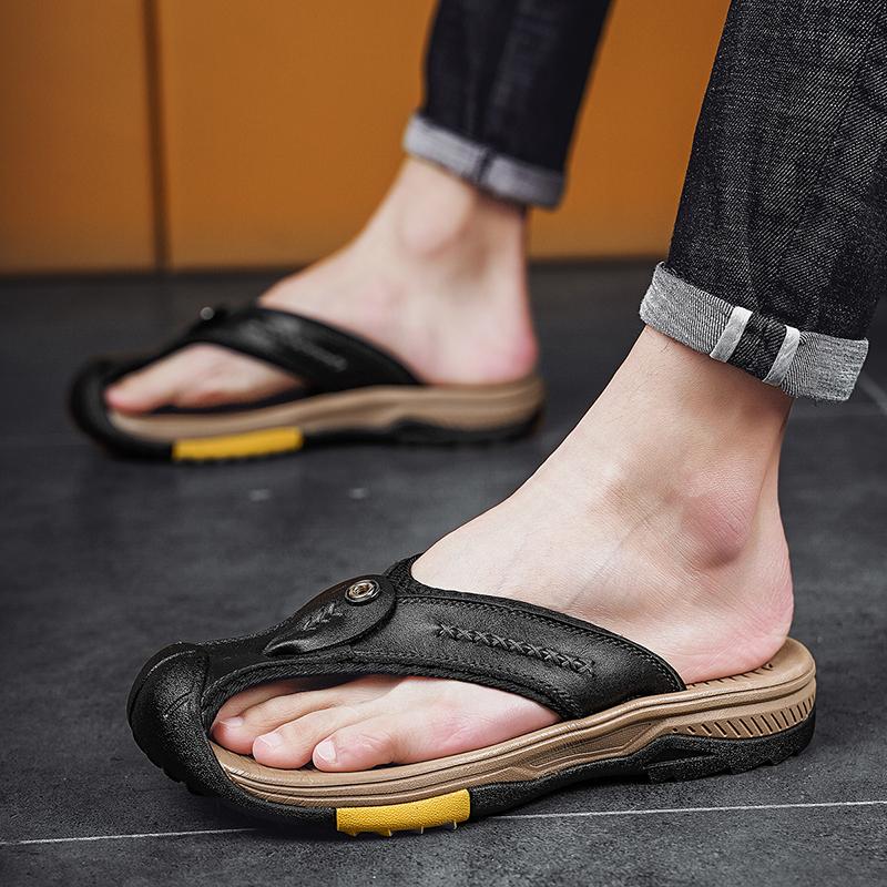 Fashion Summer Men's Slippers Retro and Design Styles Leisure Beach Walking Comfortable and High-quality Plus Size-48 New Shoes