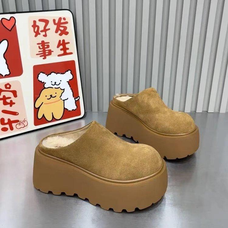 8cm Fashion Thick Heel Flats Women Mules Shoes 2026 New Summer Platform Slippers Women Sandals Slingback Casual Shoes for Women