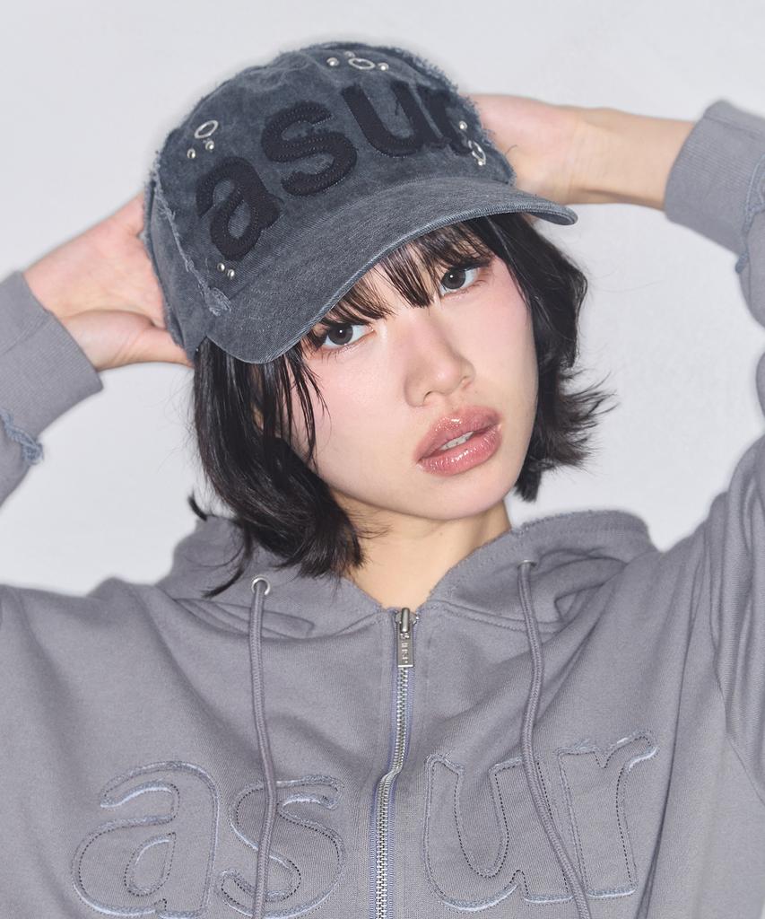 Aejeuyua Au Piercing Ball Cap Charcoal