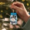12/24pcs Festive Christmas Mason Jar Gift Card Holders Hanging Decorations with Candy Bags for Xmas Tree Ornaments New Year