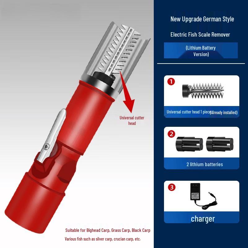 Electric Wireless Fish Scaler with Dual Battery