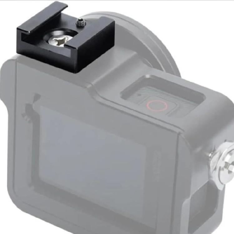 Cold Shoe Mount Hot Shoe with 1/4 Thread Aluminum Adapter Bracket for Camera Cage Flash Shoe Mount Accessories