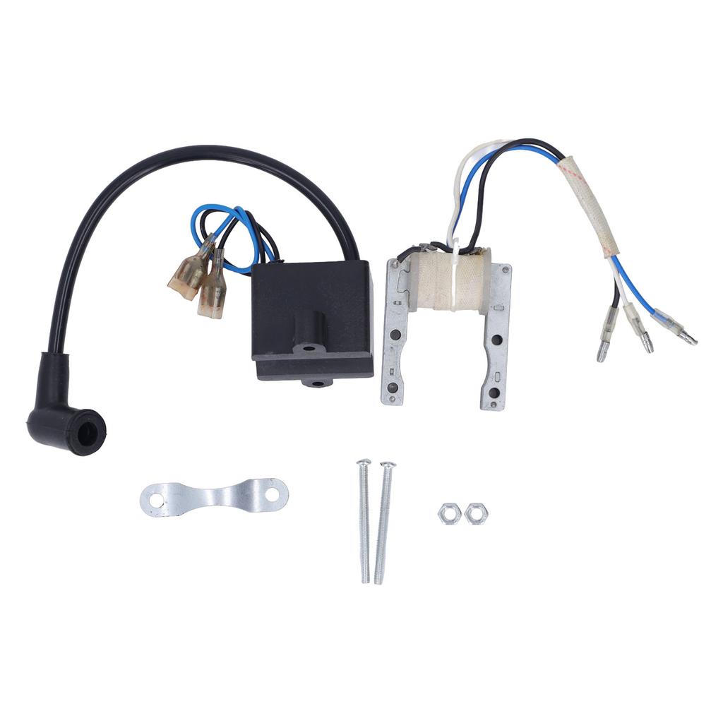 CDI Magneto Ignition Coil Metal Rubber with Spark Plug Ignition Coil Module for 49cc 60cc 80cc Bikes Replacement